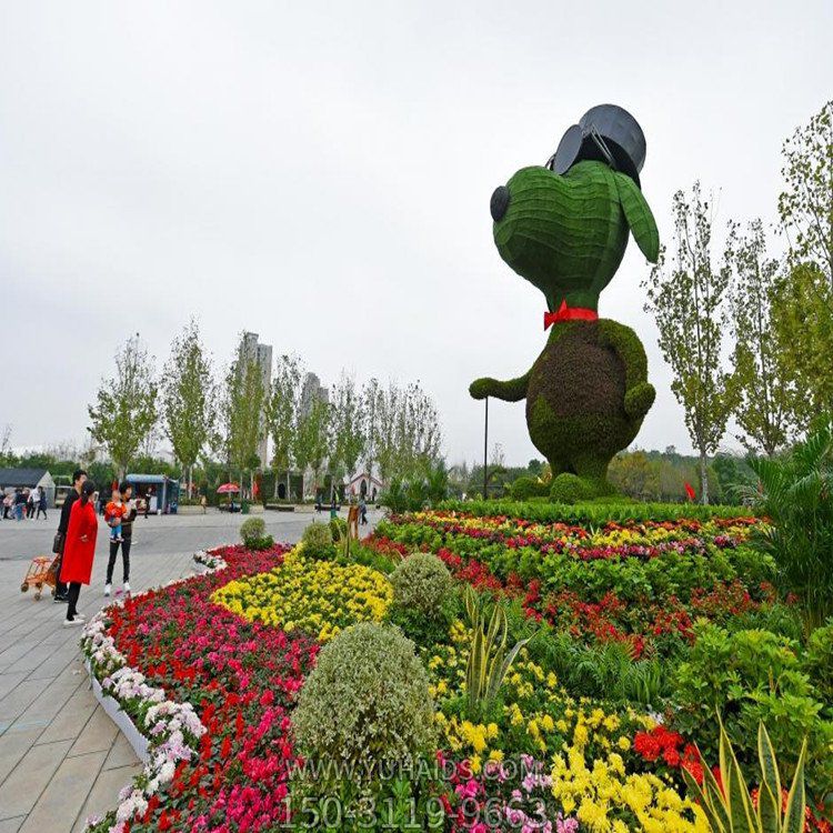 室外廣場大型植物 立體花壇 綠雕景觀園藝 節日造型雕塑