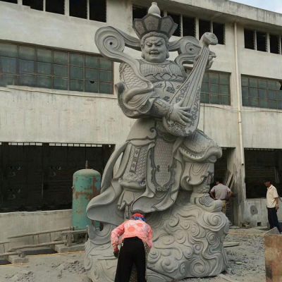 四大天王青石浮雕佛像寺廟景區廣場擺件