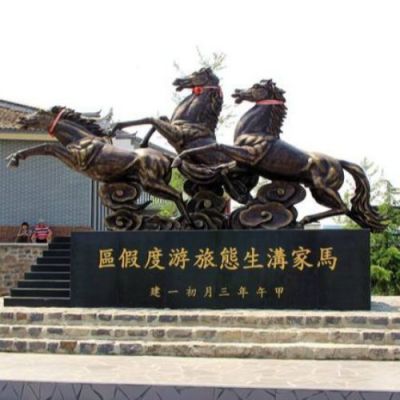 銅雕人物戶外大型騎士馬雕塑園林廣場景觀 