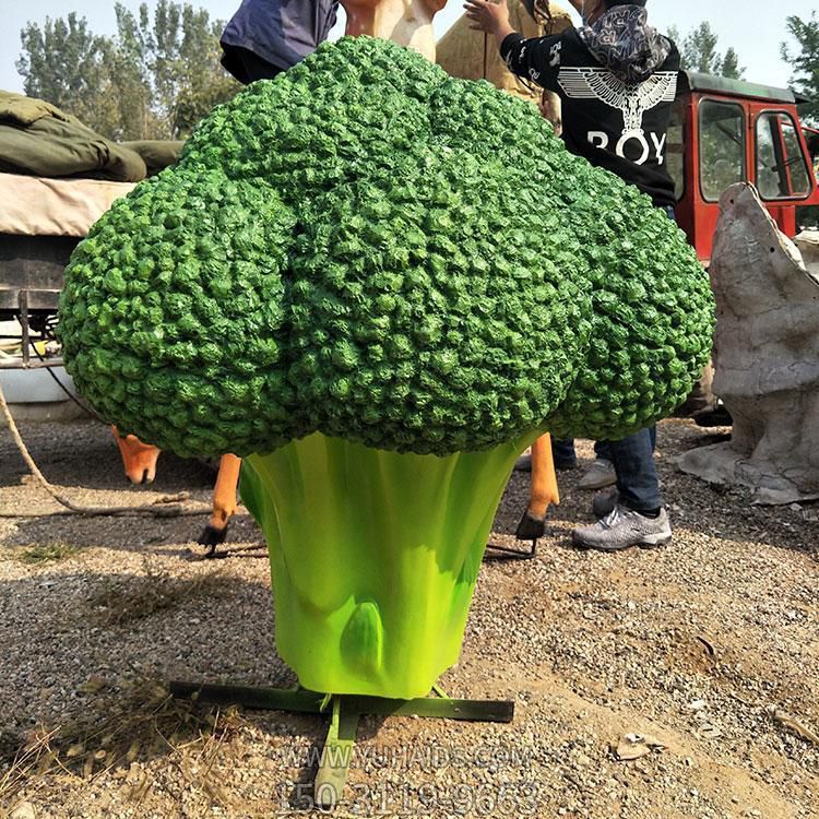 玻璃鋼仿真蔬菜，仿真西藍花雕塑