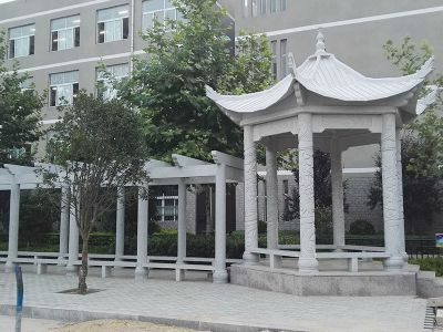 學院操場大理石長廊仿古建休閑涼亭