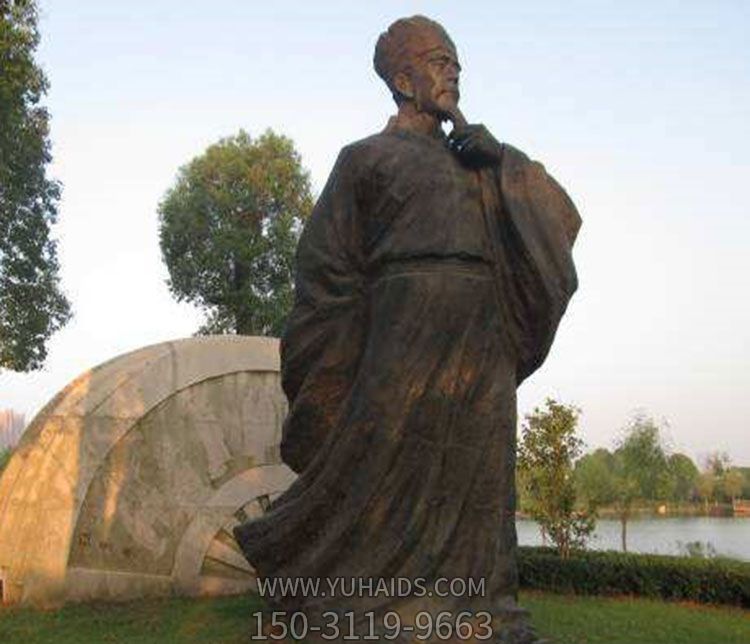 學校公園鍛造北宋文學家歐陽修銅雕雕塑