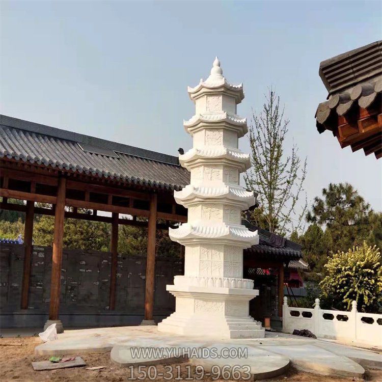 漢白玉優質石材浮雕石塔景點寺廟園林擺件雕塑