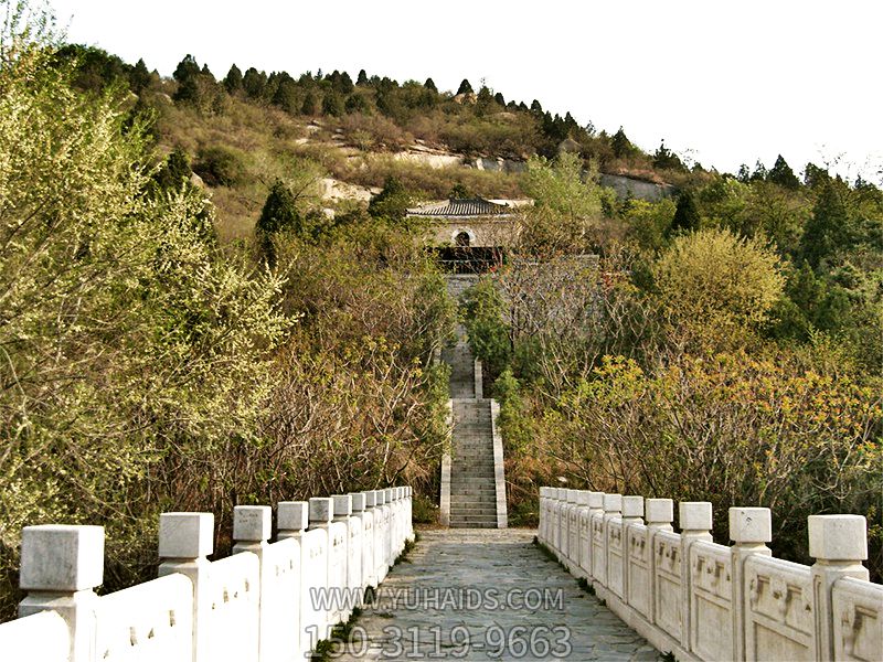 寺院河道景觀裝飾大理石欄桿雕塑