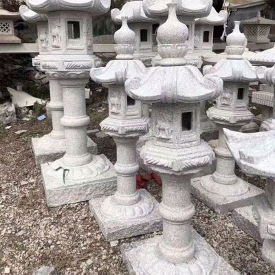 花崗巖石雕燈，中國(guó)傳統(tǒng)古建照明燈籠