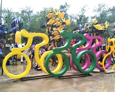 騎車人物玻璃鋼雕塑體育運動雕像公園園林噴漆景觀擺件可定做_627