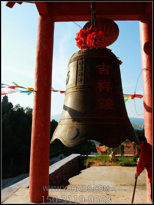 寺廟吉祥掛鐘鑄銅鐘雕塑