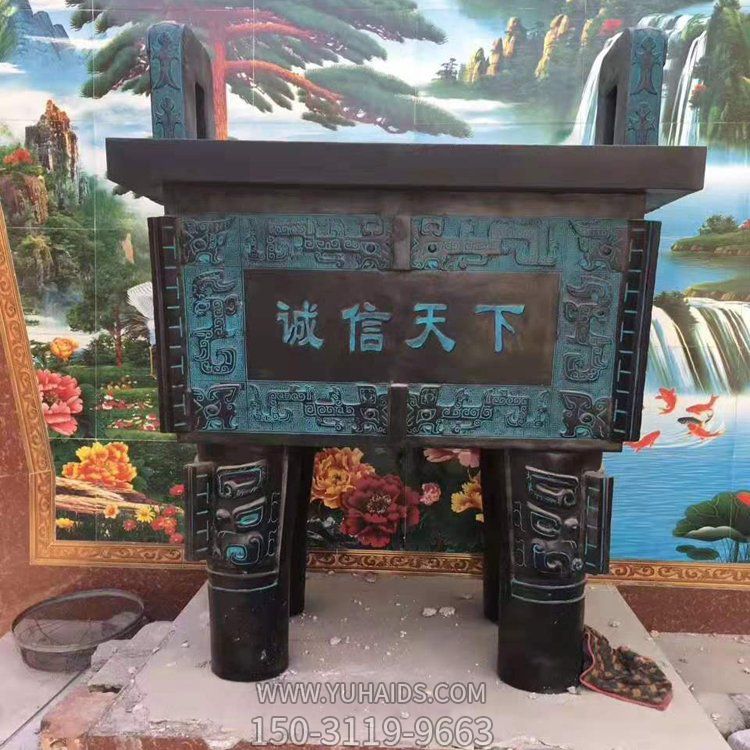 宗教寺廟青銅器鼎雕塑