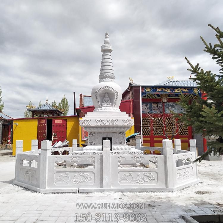 大理石石雕寺廟舍利塔雕塑