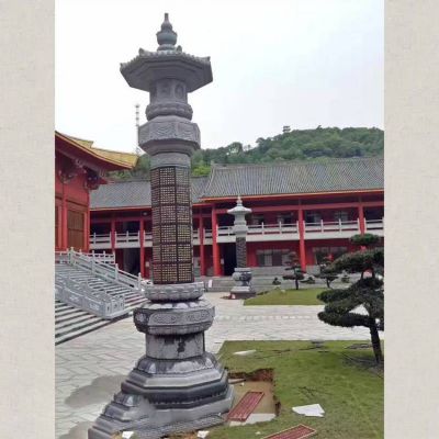 石雕經幢，寺廟青石經幢