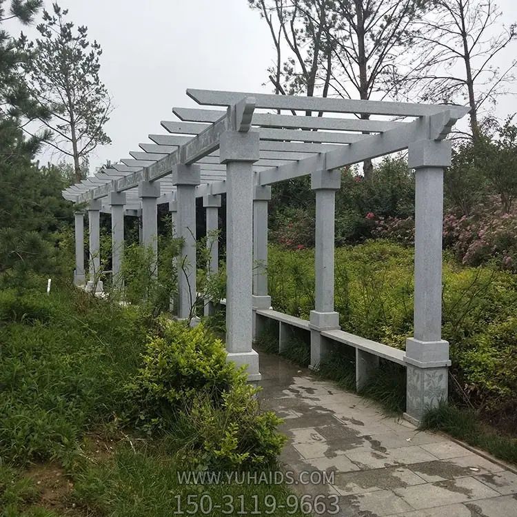 大理石花架，公園過道花架子雕塑